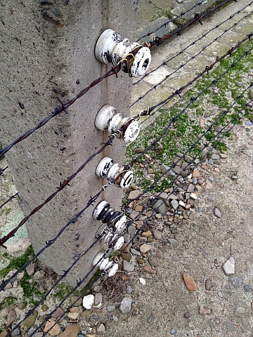 Electrified fence at Birkenau
