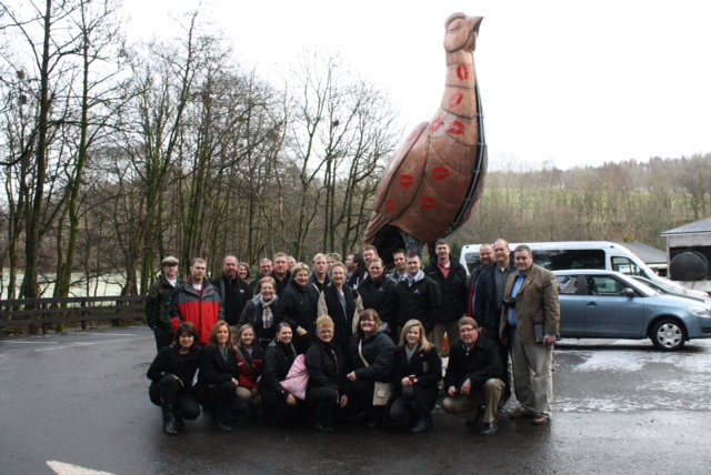 Group photo during our tour of the Glenturret Distillery