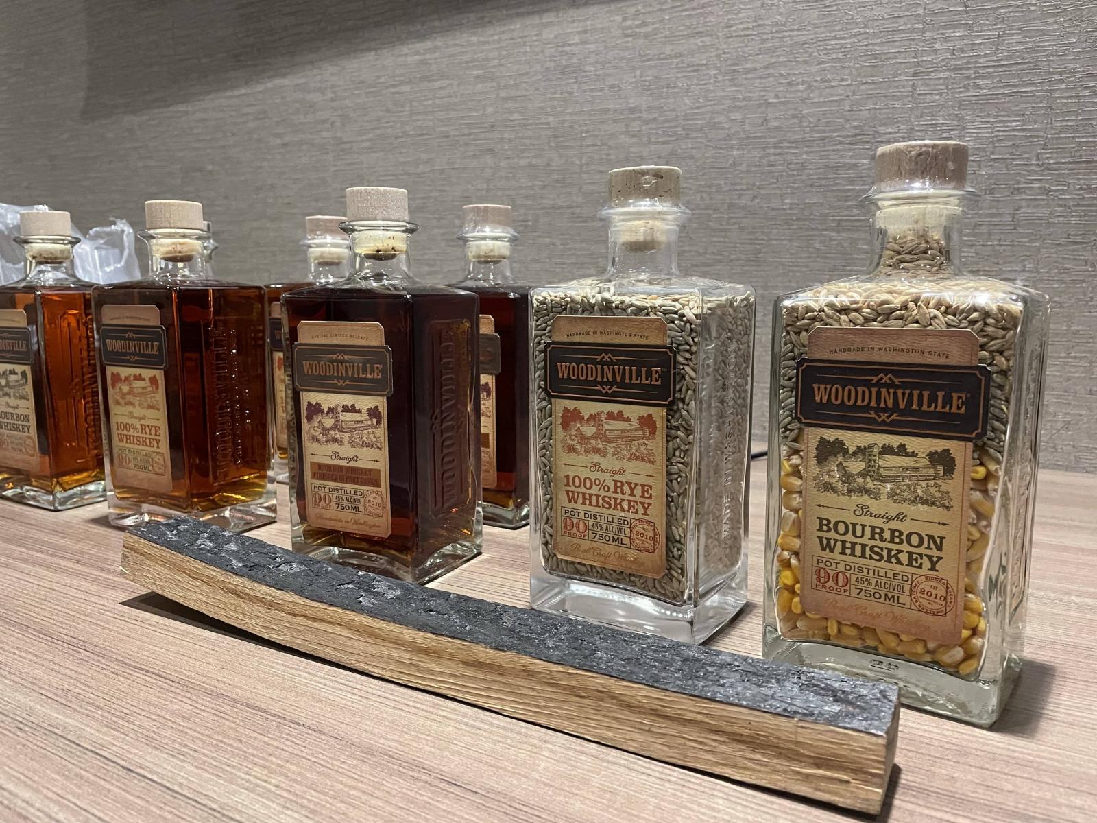 various Woodenville Whiskeys