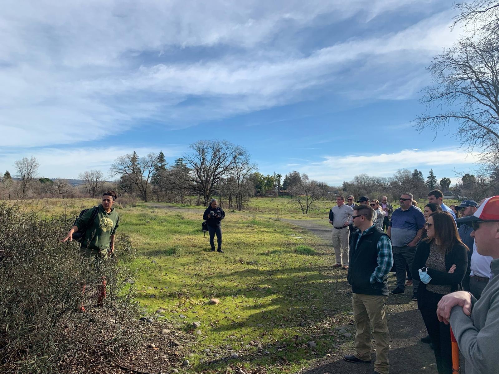 LEAD 39 touring the Chico Ecological Stewardship land.