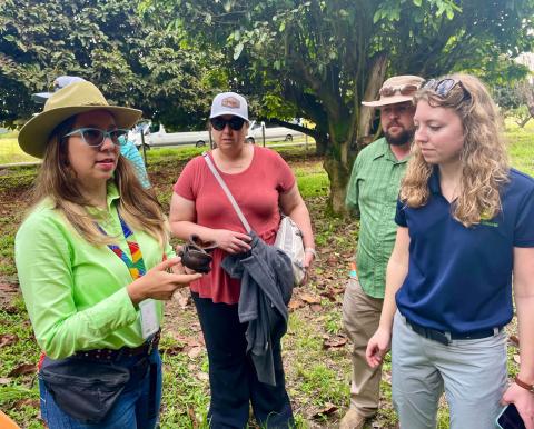 Research and staff at Agrosavio were immensely gracious with their time and knowledge of the species they study and preserve. Pictured fellows: Hannah Swink, Tim Hashman, Rachel Prosser. 