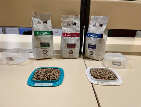 various coffee varieties in bags