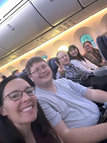 Part of the western Nebraska crew is ready for take off for their final flight! (They even made a few friends)