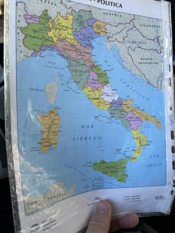 An map of Italy.
