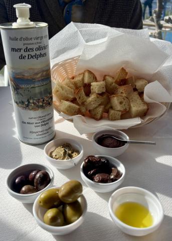 The tasting palate for olive oil tasting. 