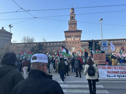 A pro-gaza rally in Italy.