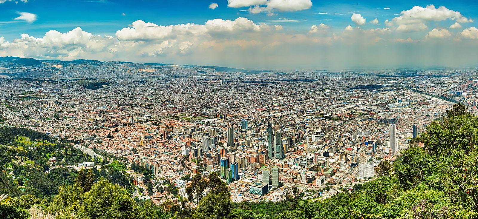 View of the historic center of Bogota, Columbia.